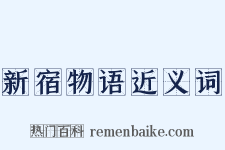 新宿物语近义词是什么意思的图片